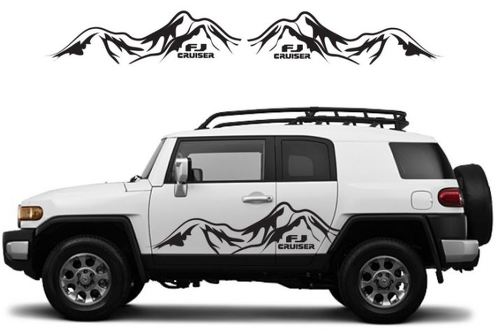 TOYOTA FJ CRUISER Mountain Decal Vinyl Side Door Graphics  17