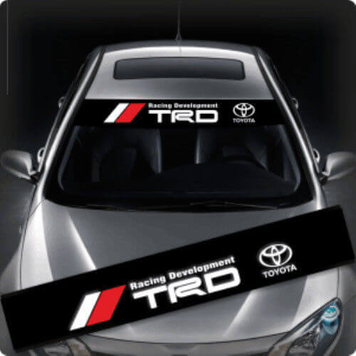 TRD Logo Windshield Banner Vinyl Decal for Toyota Cars