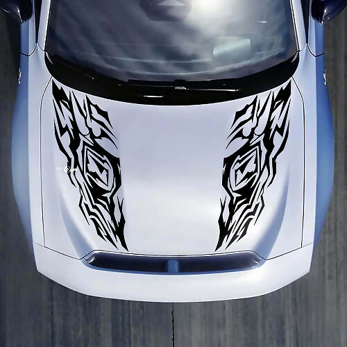 Hood Dual Trible Decal Sticker for Dodge Charger Electric
