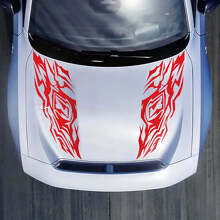 Hood Dual Trible Decal Sticker for Dodge Charger Electric
 3