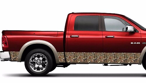 Camouflage Stripes Rocker Panel Vinyl Decal Sticker for Dodge Ram 1500