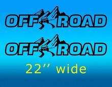 Mountains Style Off Road Hood Vinyl Decal Pair for Jeep Wrangler_2