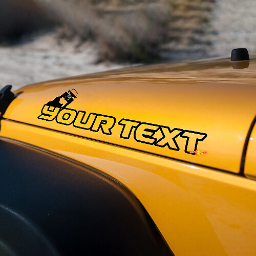 Hood Roll Vinyl Decals for Jeep Wrangler Rubicon Sahara