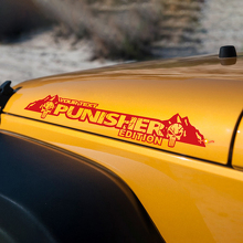 Punisher Edition Lettering Bonnet Vinyl Decals for Jeep Wrangler_3