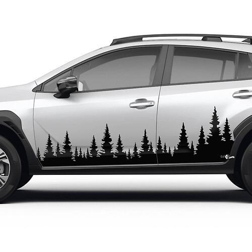 Custom Vinyl Sticker Decal Wrap Kit Trees fit Suba Crosstrek
