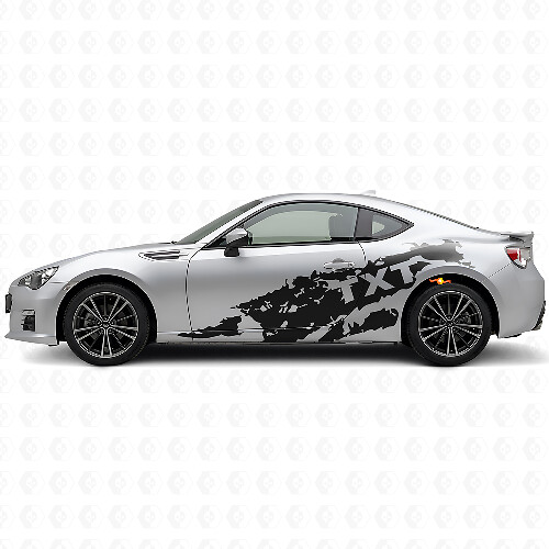 Torn Vinyl Graphics Sticker Decal for Subaru BRZ