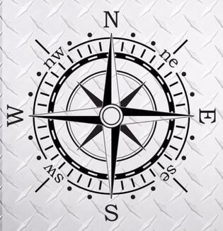 Compass 40 x 40  hood vinyl decal sticker fits to Jeep WRANGLER Rubicon 1