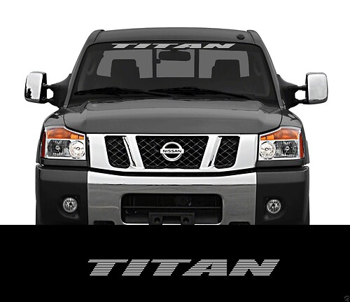 Brand Lettering Stripe Windshield Vinyl Decal Sticker for Nissan Titan