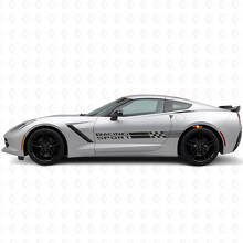 Racing Sport Side Stripes Vinyl Decal Set for Chevy Corvette_5