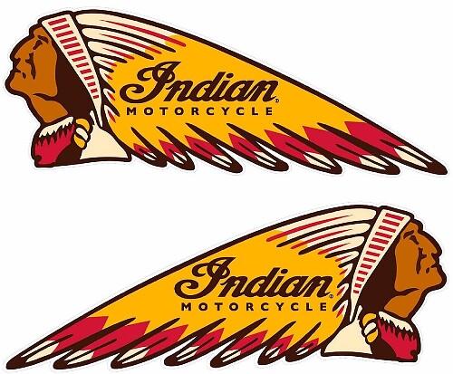 Indian Motorcycle War Bonnet Style Vinyl Decal 