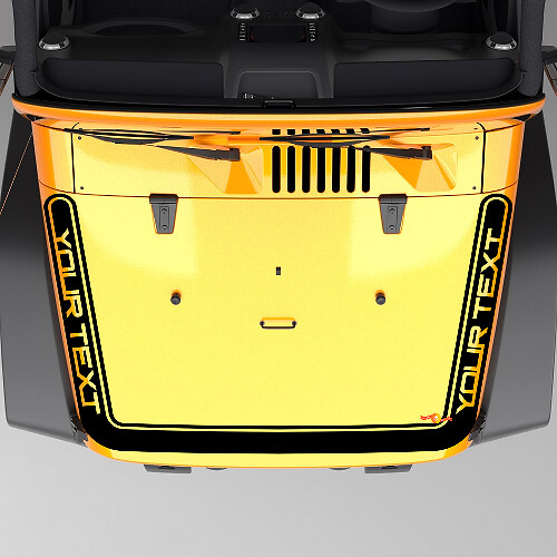 Perimeter Strip Bonnet Vinyl Decal for Jeep Wrangler Gladiator