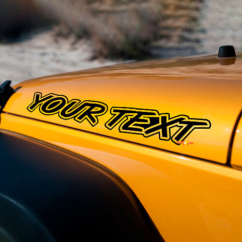Vinyl Decals for Lettering Hood for Jeep Wrangler YJ TJ JK MJ 1