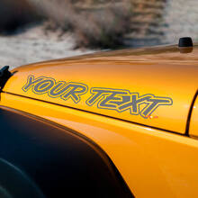 Custom Outline Lettering Hood Vinyl Decals Set for Jeep Wrangler _2