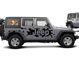 Jeep Side Splatter body decal kit to fit jeep wrangler JK JL