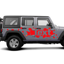 Paint Splashes with Custom Text Side Vinyl Decal Sticker for Jeep Wrangler_3