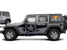 Distressed American Flag star side body Sticker Decal kit to fit jeep wrangler style
 2