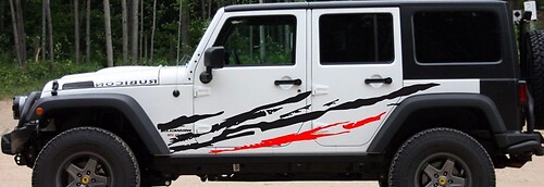 Mud Splash Side Vinyl Decal Sticker for Jeep Wrangler