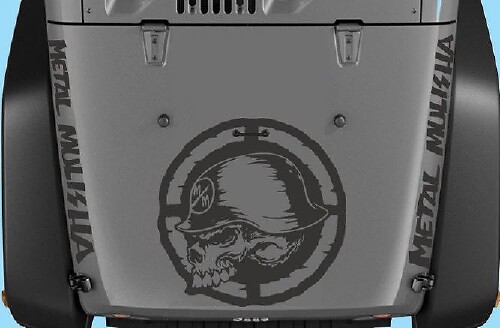 Jeep Wrangler Destressed Metal Mulisha 5 Piece Set Vinyl Decal Stickers H197