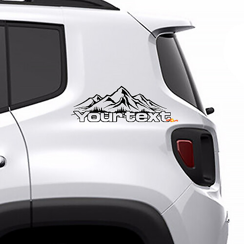 Rear Quarter Mountain Vinyl Decals for Jeep Renegade
