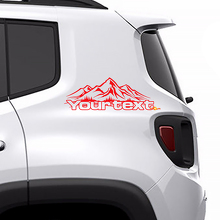 Rear Quarter Mountain Vinyl Decals for Jeep Renegade 3
