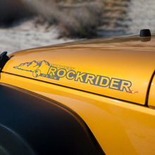 Mountain Rockrider Bonnet Vinyl Decals for Jeep Wrangler JK JKU 2