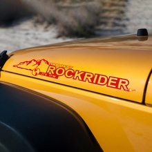 Mountain Rockrider Bonnet Vinyl Decals for Jeep Wrangler JK JKU 3