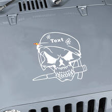 Military Soldier Skull Vinyl Hood Sticker Decal for Jeep Wrangler_2