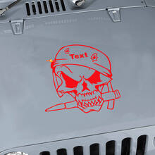 Military Soldier Skull Vinyl Hood Sticker Decal for Jeep Wrangler_3