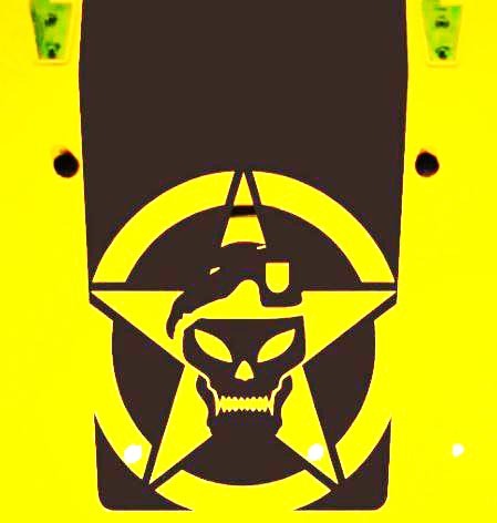Black Ops Skull Hood Vinyl Decal for Jeep Wrangler