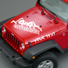 Offroader Lettering Bonnet Vinyl Decals for Jeep Wrangler 2