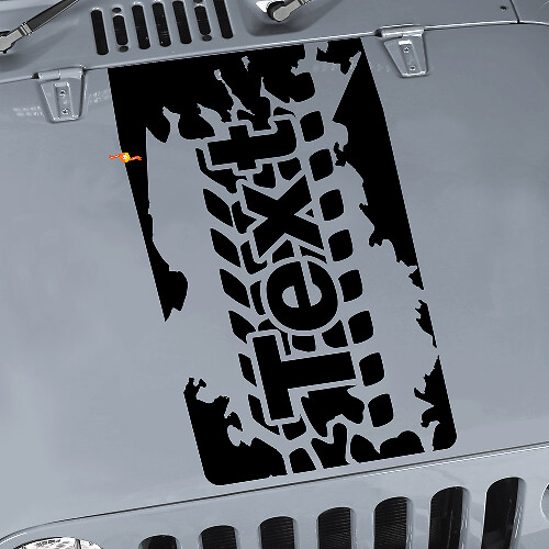 Tire Tread Bonnet Vinyl Sticker Decal for Jeep Wrangler JK JKU LJ TJ