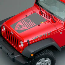 American Badge Bonnet Vinyl Decals for Jeep Wrangler JK JKU LJ TJ 3
