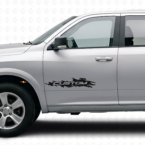 Custom Splash Style Door Vinyl Decal for Dodge Ram Rebel 1500-3500 2009-2016_1