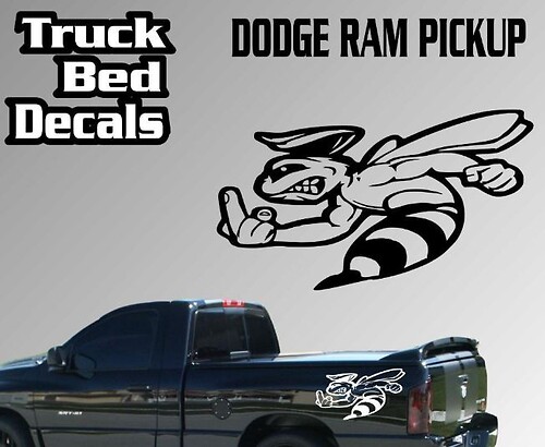 Funny Bee Bedside Vinyl Decal Sticker for Dodge Ram 1500