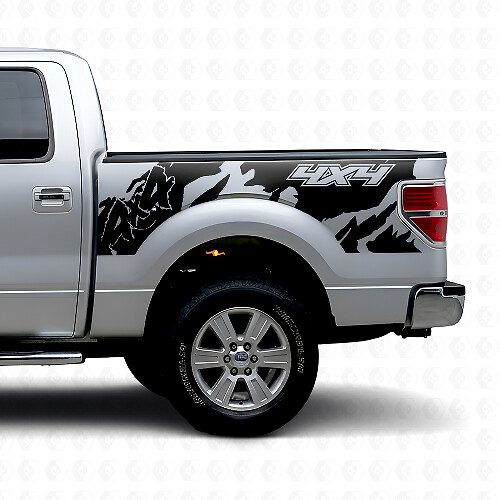 4x4 Off Road Style Rear Side Vinyl Decal for Musclecar truck 2010-2020