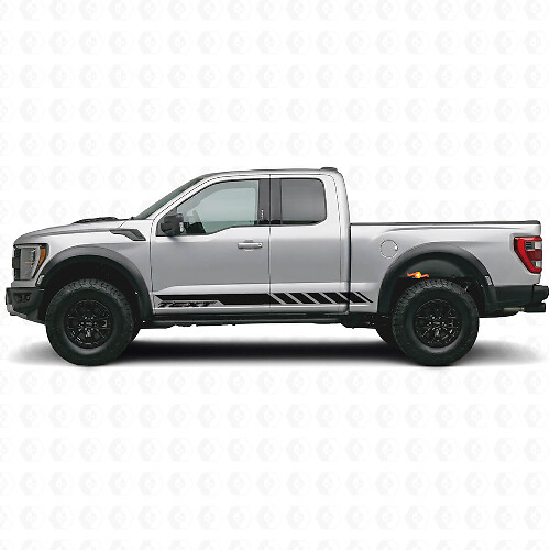 Checkered Custom Side Stripes Vinyl Decal for Musclecar truck 2010-2020