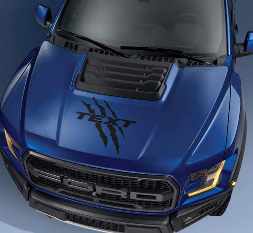 Custom Text Hood Logo Claw Graphics Decal Sticker for Musclecar truck power truck 2017