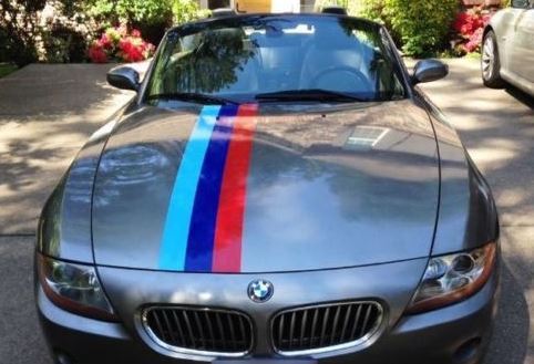 M Performance Style Stripes Hood Vinyl Decal Sticker for BMW Z4