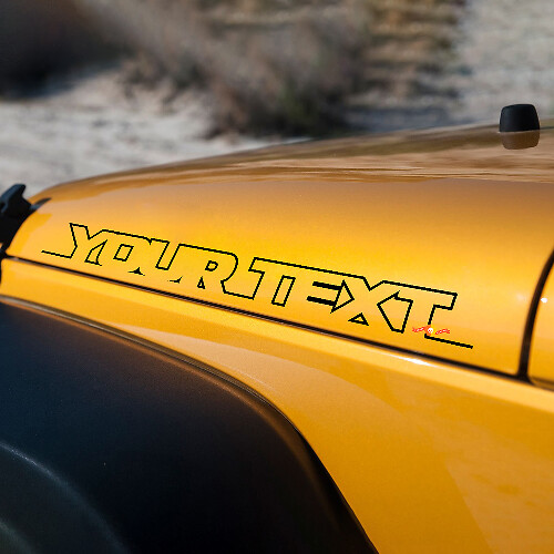 2pcs NEW WRANGLER Hood Side Sticker Decal Graphic JEEP WRANGLER RUBICON SAHARA Any Color
