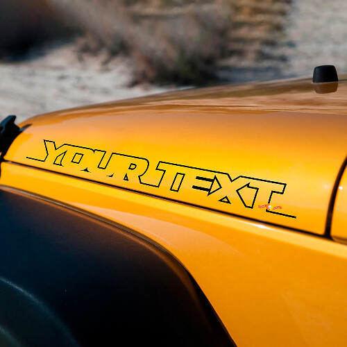 Letterning Bonnet Side Vinyl Sticker Decal for Jeep Wrangler Rubicon Sahara