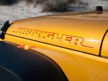 2pcs NEW WRANGLER Hood Side Sticker Decal Graphic JEEP WRANGLER RUBICON SAHARA Any Color
 2