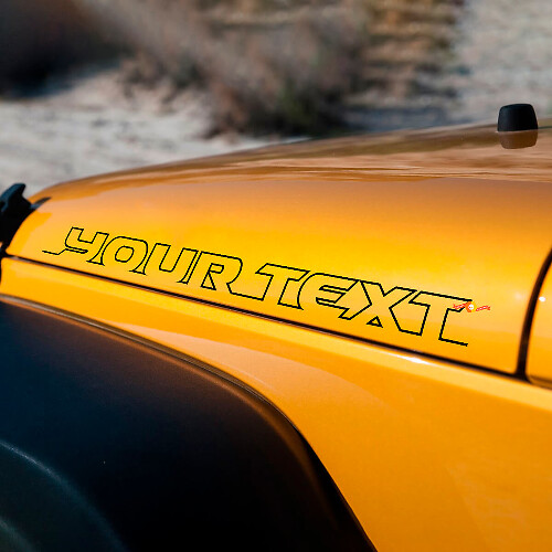 Lettere Hood Side Vinyl Sticker Decal 2 for Jeep Wrangler Rubicon Sahara