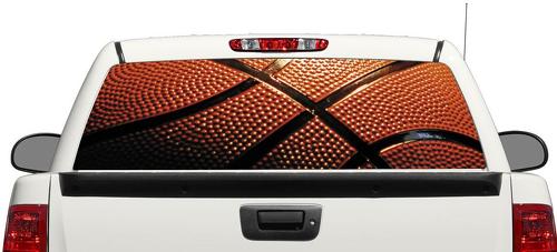 Basketball NBA sport ball Rear Window Decal Sticker Pick-up Truck SUV Car 3