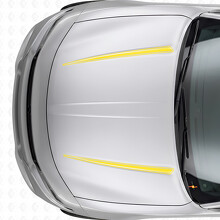 Dual Tnin Outline Stripes Hood Vinyl Decal Sticker for Dodge Charger 2015-2026_5