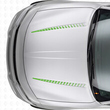 Dual Tnin Strobe Stripes Hood Vinyl Decal Sticker for Dodge Charger 2015-2026_3