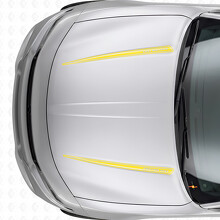 Dual Custom Outline Stripes Hood Vinyl Decal Sticker for Dodge Charger 2015-2026_5