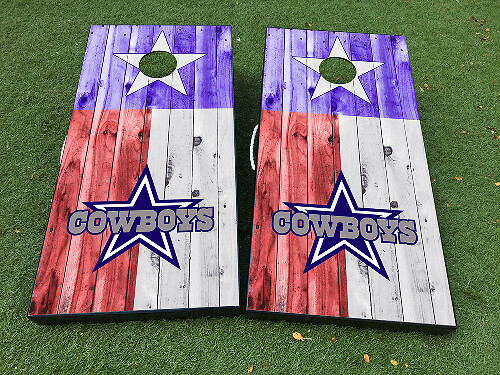 Dallas Cowboys Style Cornhole Board Vinyl Wrap Decal Set
