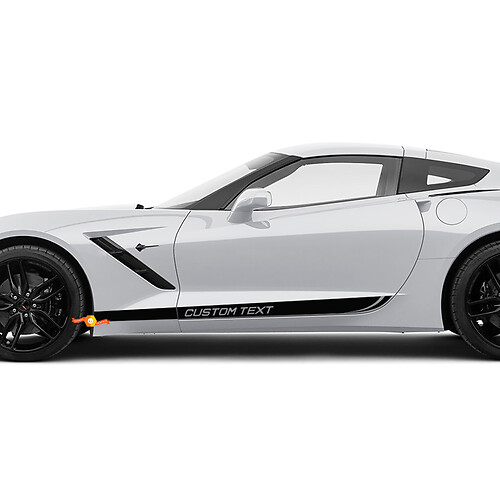 Custom Text Side Doors Stripes Decal for Chevrolet Corvette stickers
 1