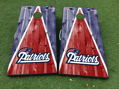 New England Patriots Cornhole Board Game Decal VINYL WRAPS with LAMINATED