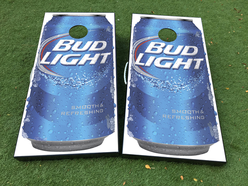 Bud Light Beer Cornhole Board Game Decal VINYL WRAPS with LAMINATED